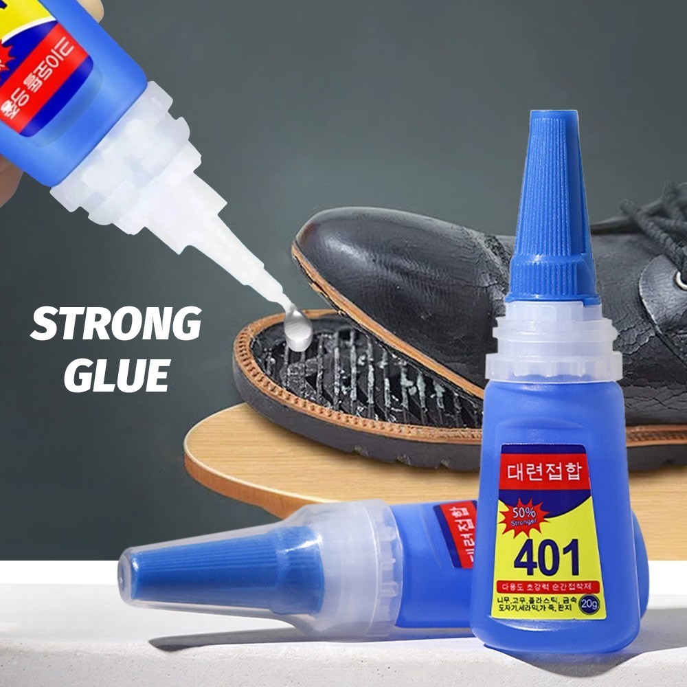 401 Instant Super Glue 20ML Fast Strong Adhesive Multi Purpose Clear Fix