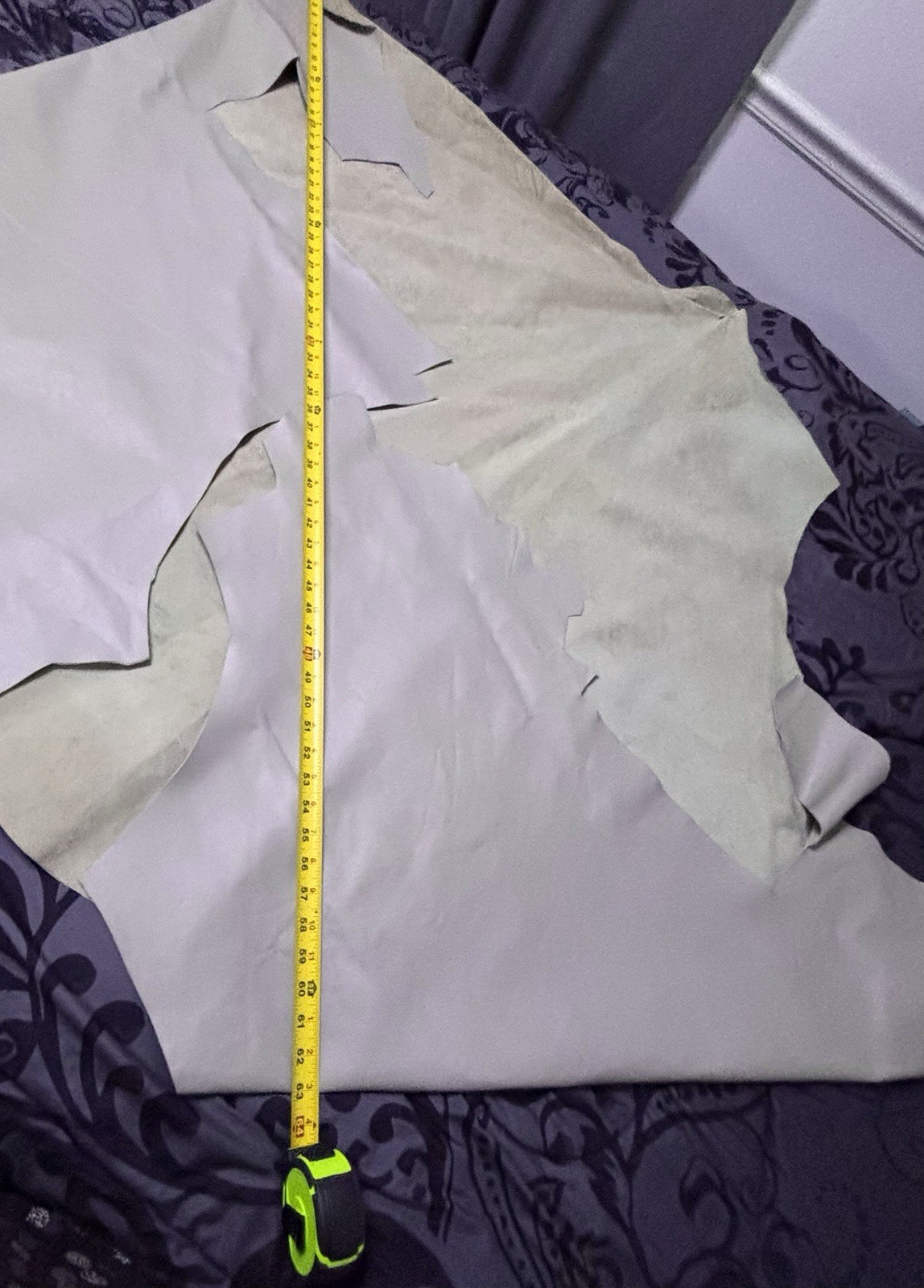 Light Gray Leather 5 Lb Partial Cow Hide 5’ X 6’ Remnant Leather Club Italy