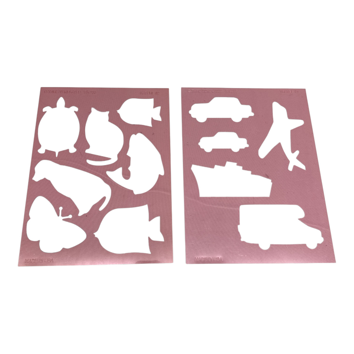 Templates Set of 2 Shapes Nature Automobiles EUC Stencil Scrapbook Tracing