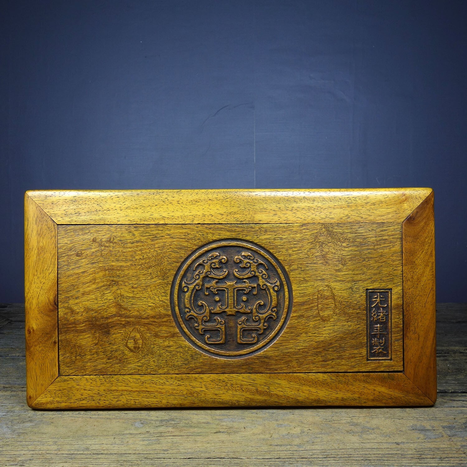 Antique Tibetan Altar Table Kang Table Old Pear Wood Carving Buddhist Furniture