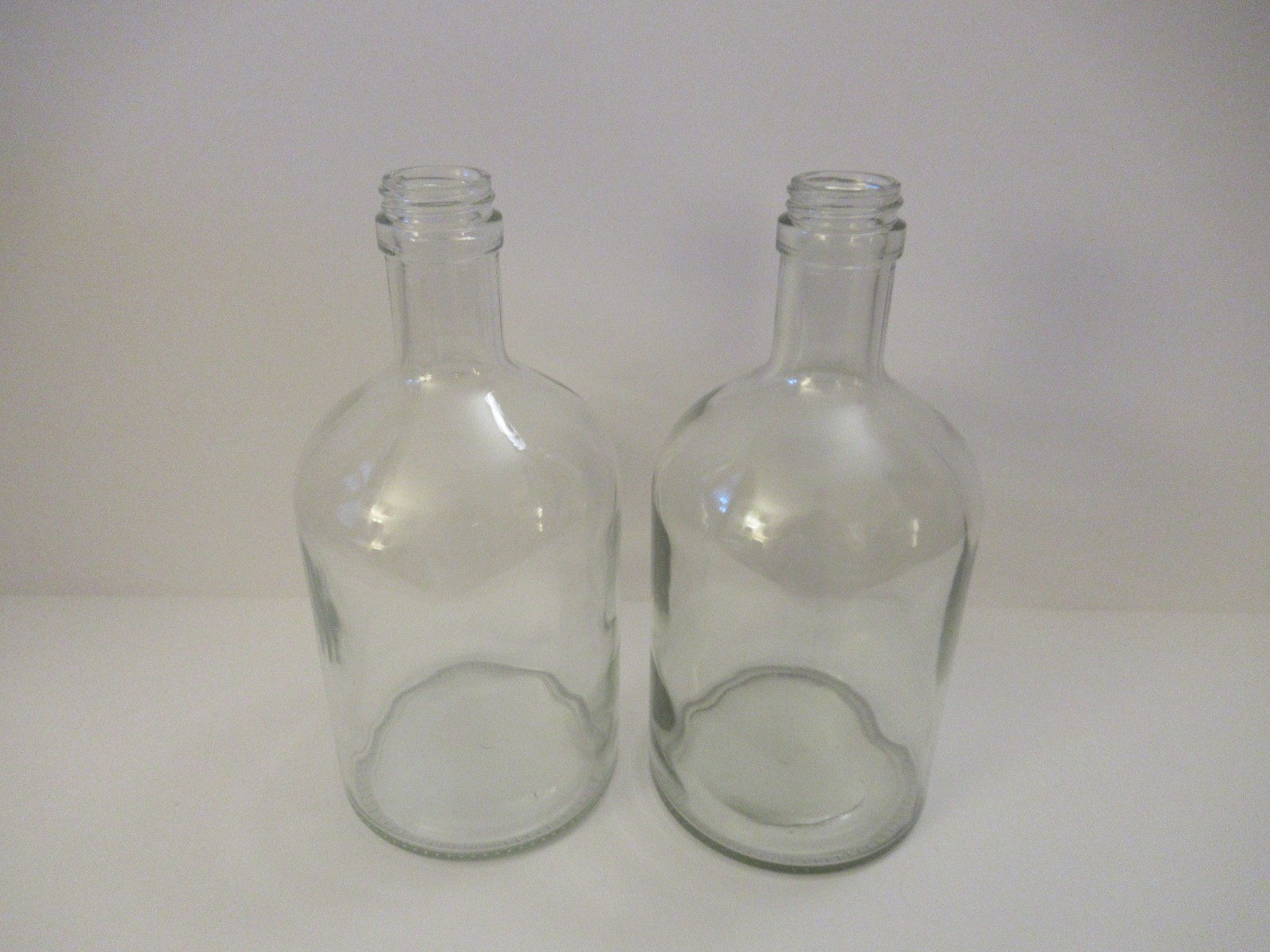 Clear Glass Bottles for Crafts, Decor, Art, Upcycling Projects & More (2-Set)