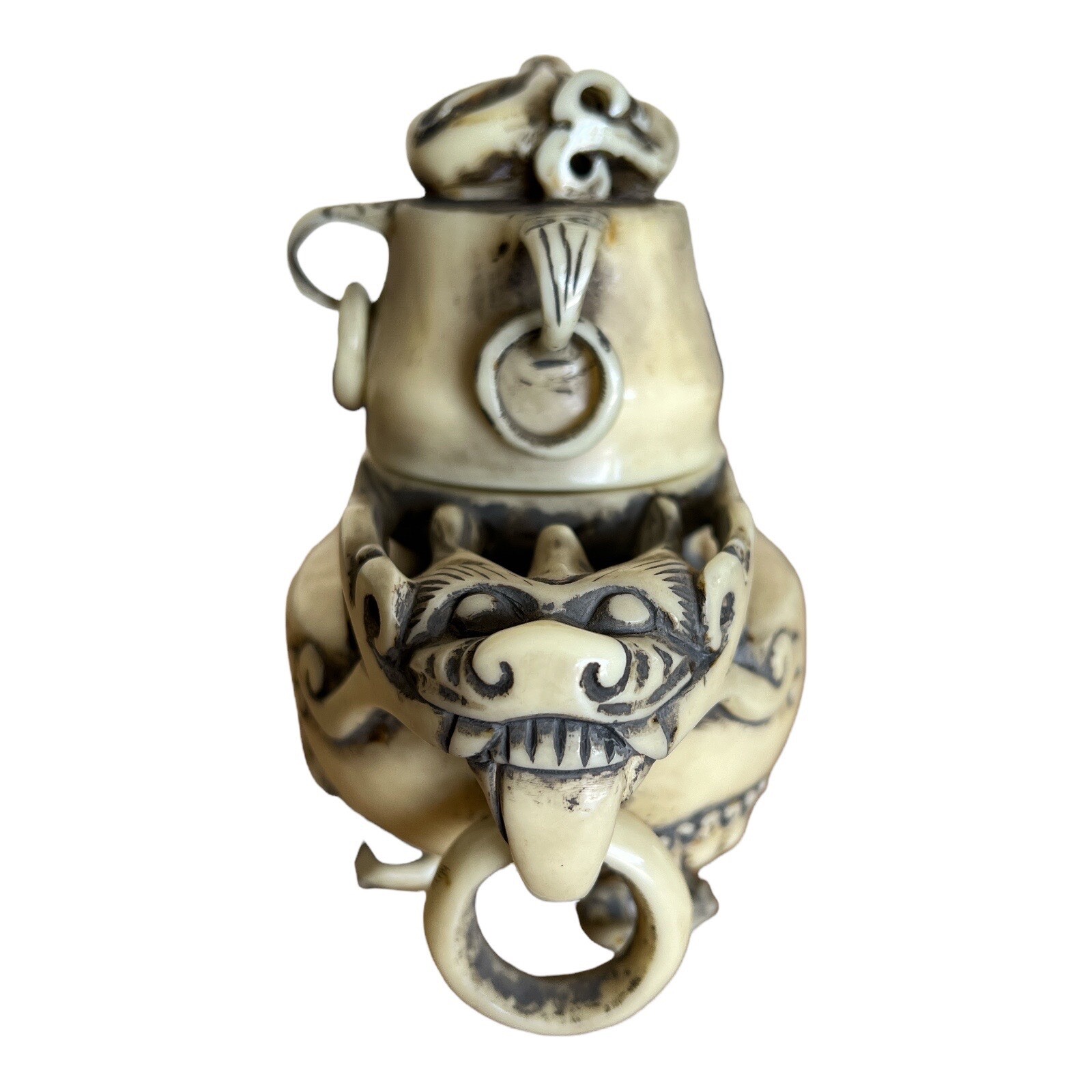 Incense Cone Burner Holder Asian Foo Temple Dogs Rings Scent Resin