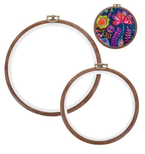 6 Inch Embroidery Hoop, 2 Pack Embroidery Hoops Cross Stitch, Round Frames for