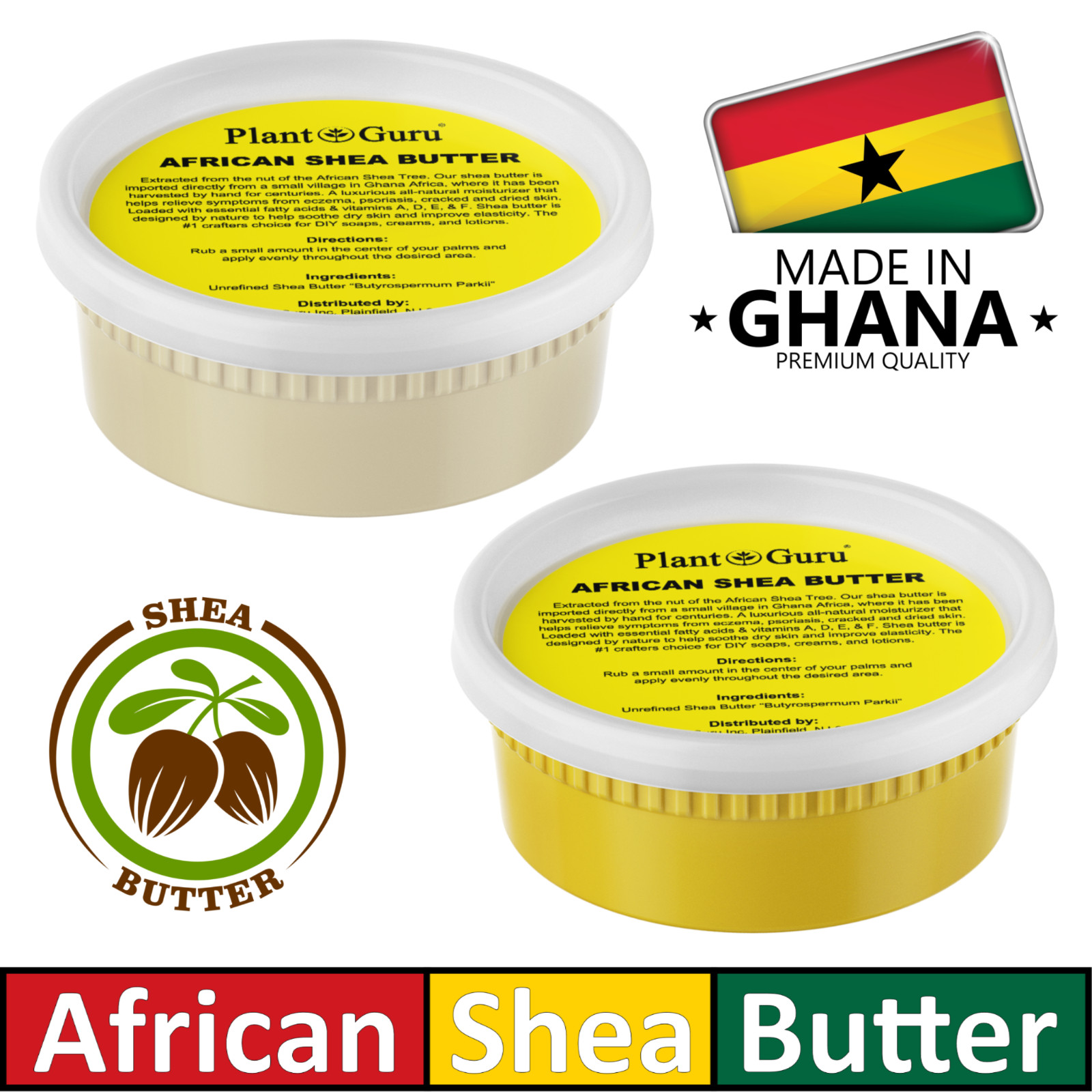 Raw African Shea Butter 8 oz. 100% Pure Unrefined Organic Natural From Ghana