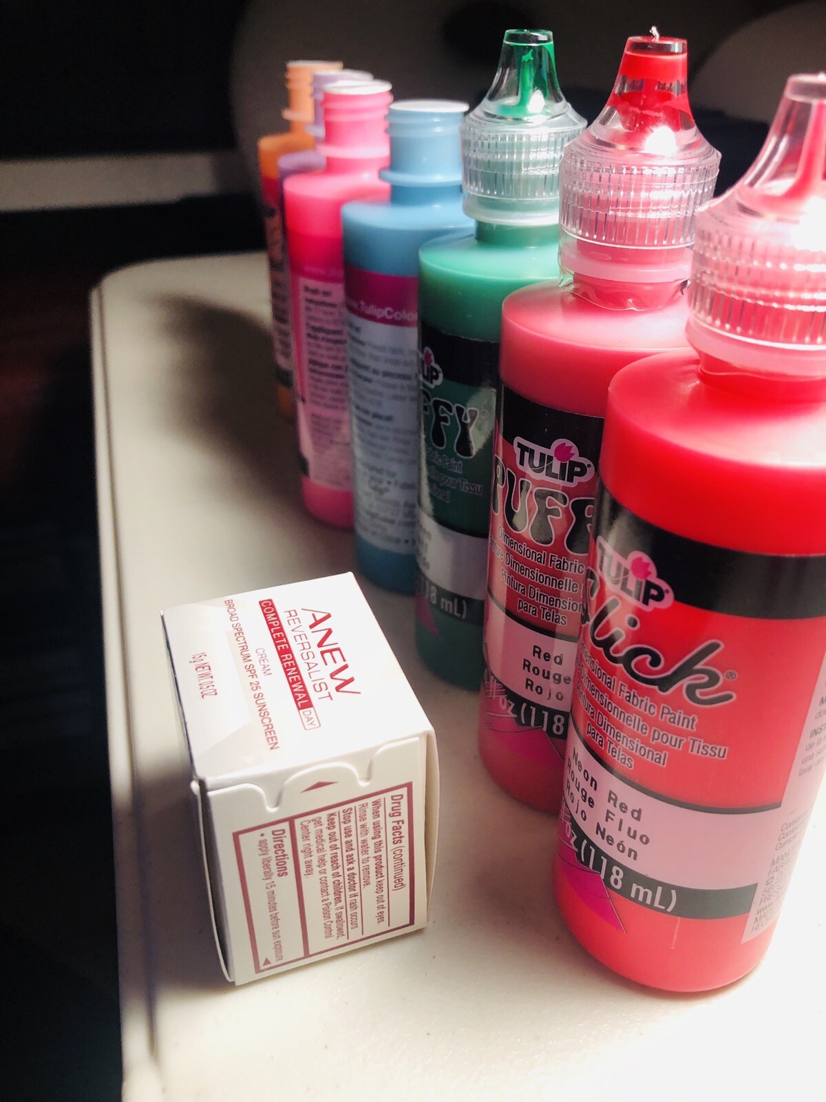 Lot of 7 TULIP 4 oz Fabric Paint – Soft Puff Slick Neon Glow – Decorating Crafts