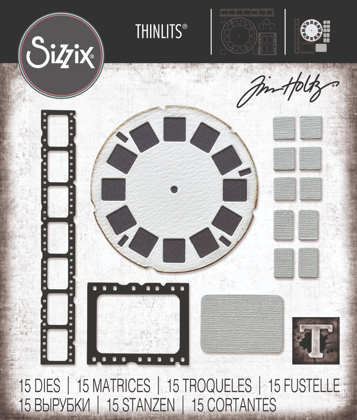 Tim Holtz “VAULT PICTURE SHOW” Sizzix Thinlits Cutting Dies Spring 2024
