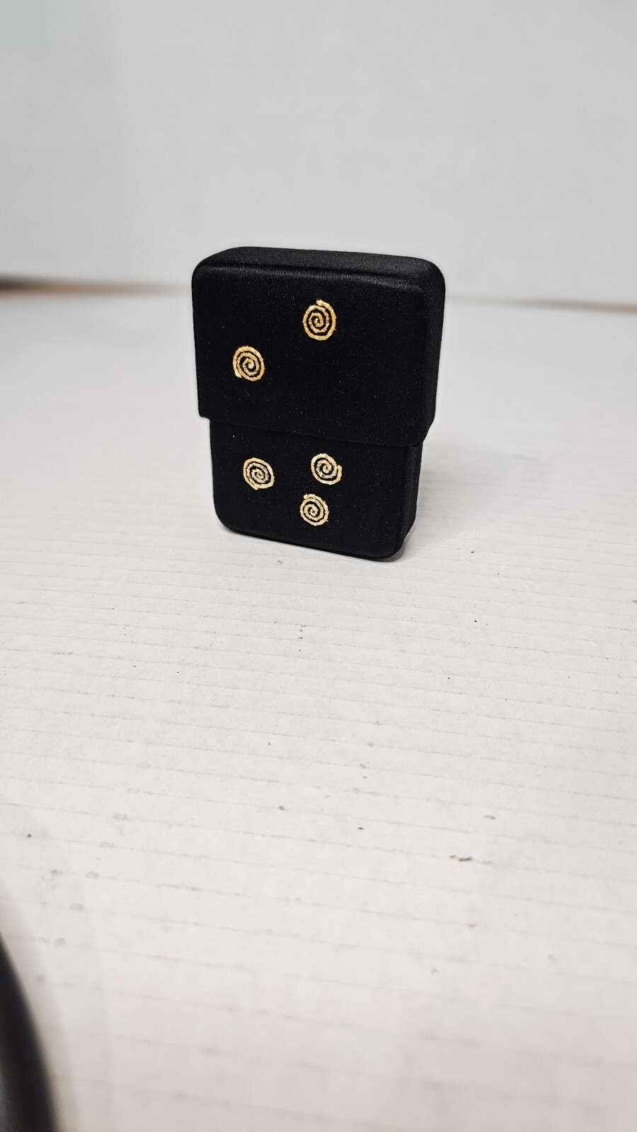 Vintage Asia Chinese Japan Black Silk & Gold Hand Stitched Cigarette Case