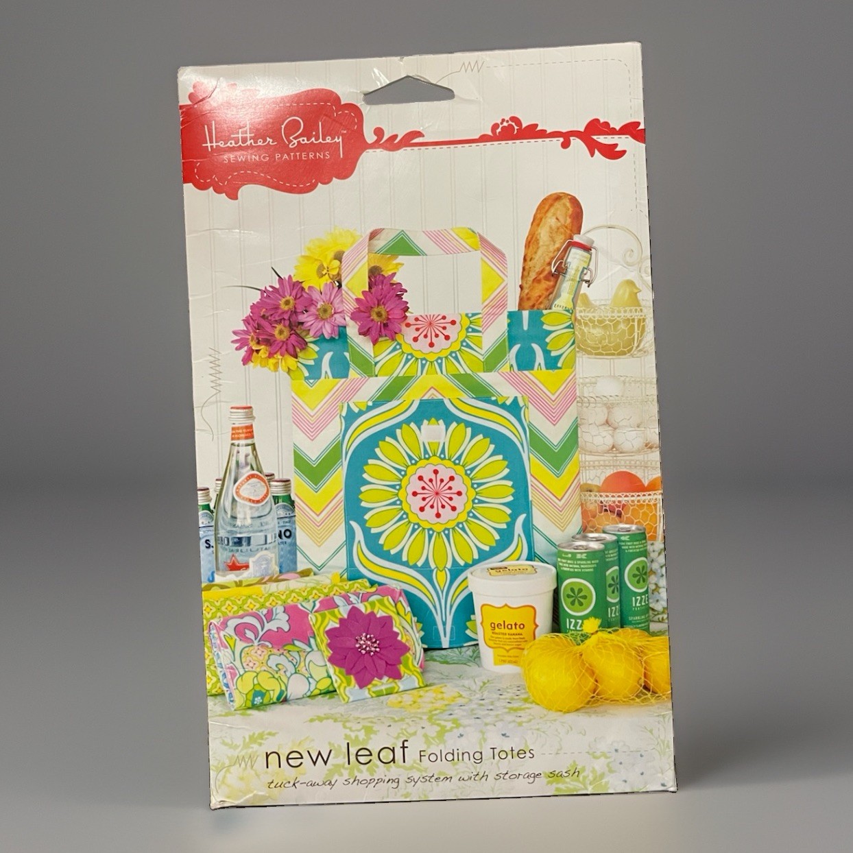 NEW Heather Bailey New Leaf Folding Tote Bag Pattern w Wallet & Pouch