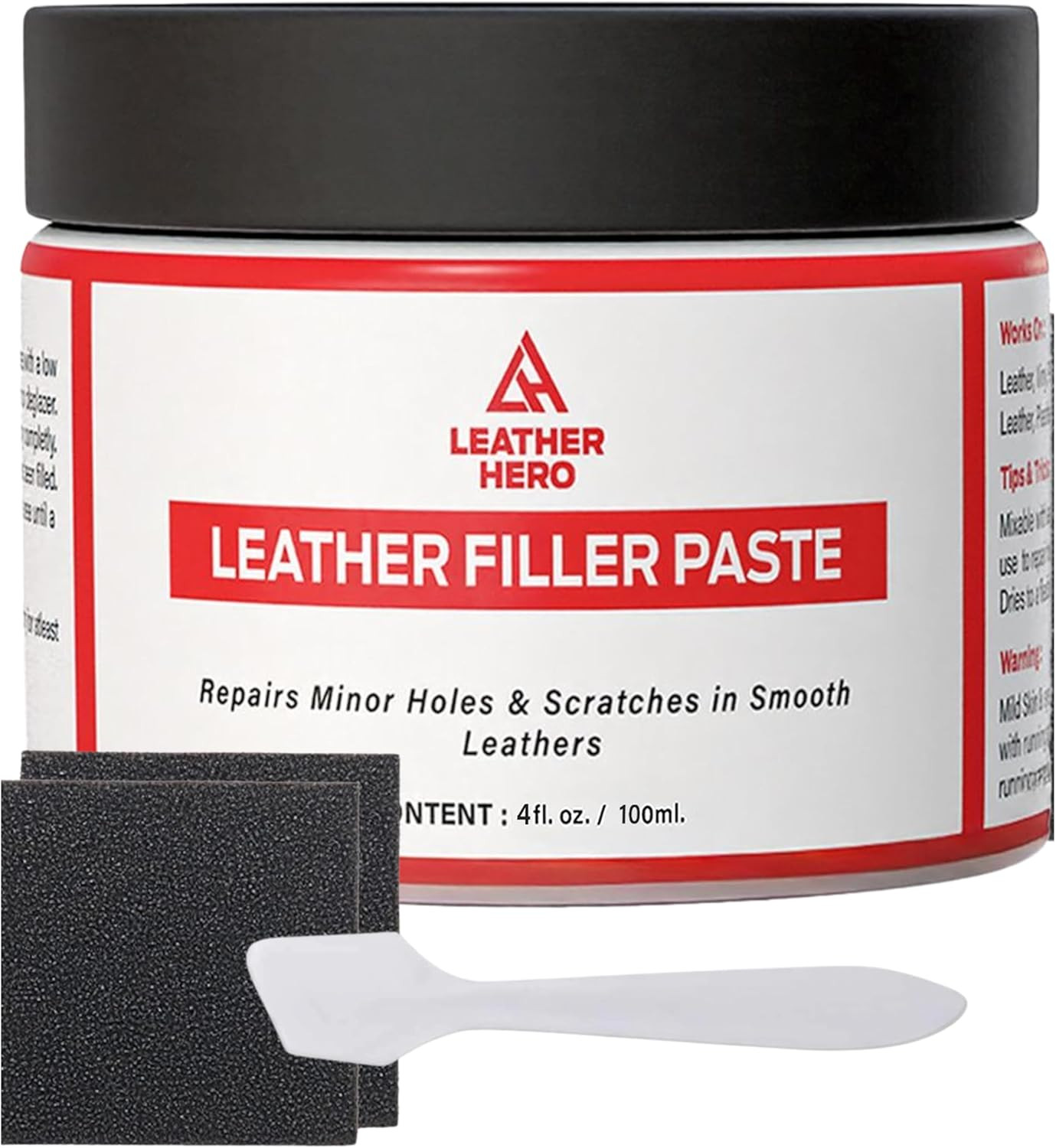 Leather Filler for Filling or Repairing Holes, Tears, Cracks, Scratches, (100Ml