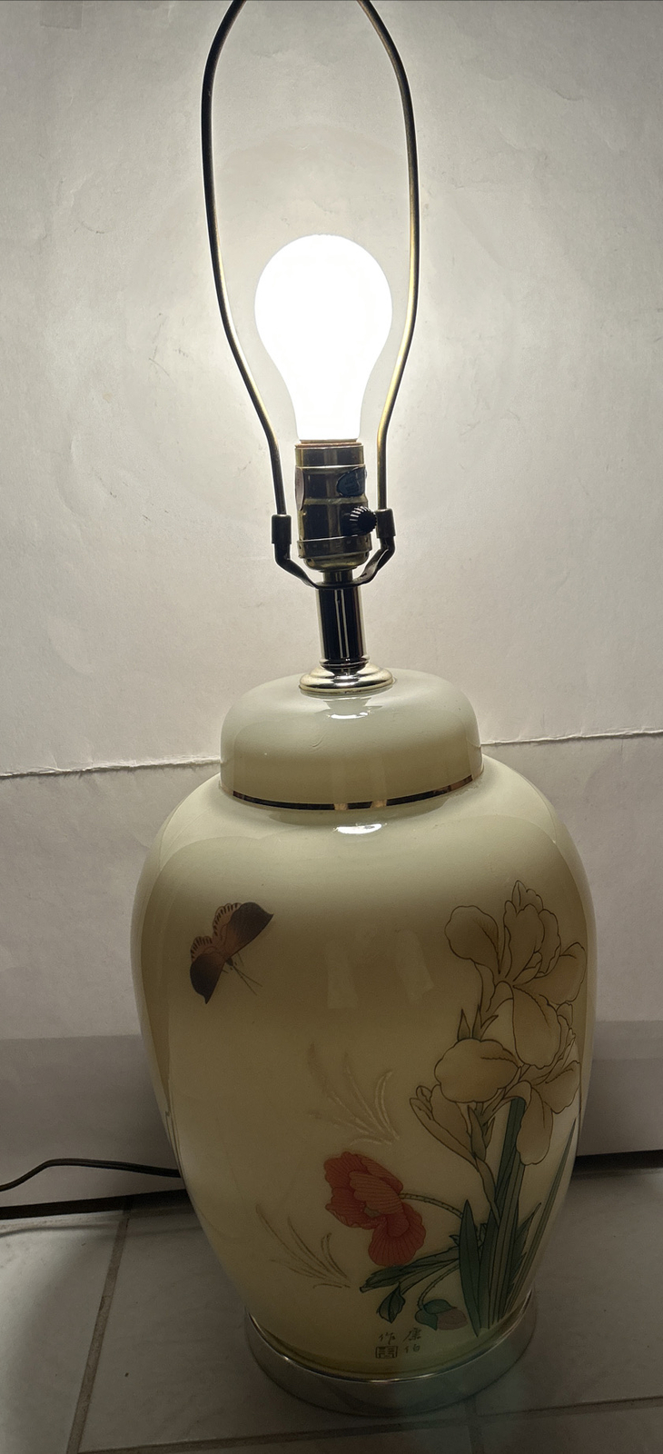 CLEARANCE RARE VTG Mid Century Hand Painted Chinese Table Lamp Esty Price $591