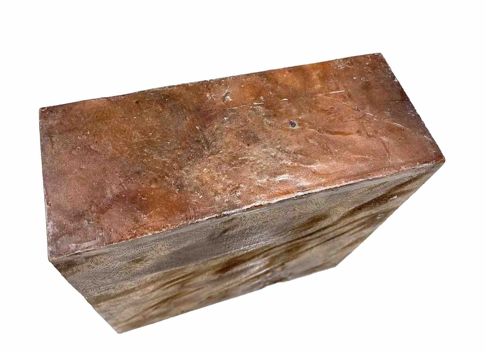 Camphor burl Wood Bowl turning blank 6-7/8” x 6-7/8” x 2-3/4” (d20) air-dried