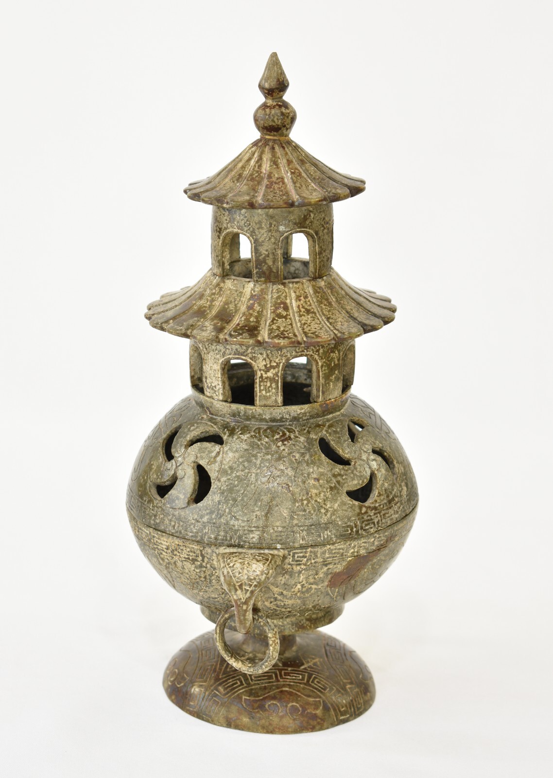 Asian Chinese Jade / Stone Carved Incense Burner