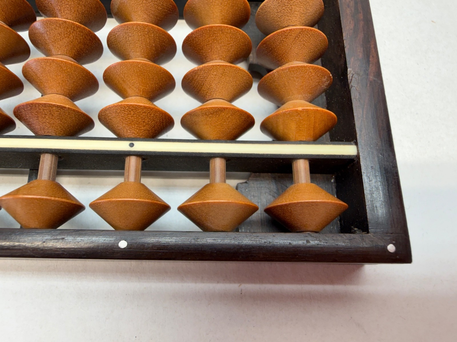 VTG Chinese Japanese Asian Solid ROSEWOOD Abacus 17 Row 85 Bead