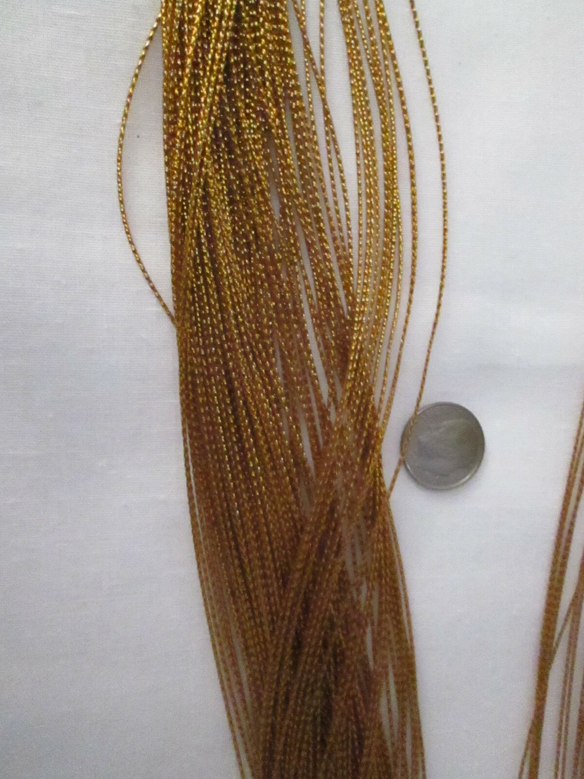 100 yds – 1mm Antique Gold Cording, Great for Ornaments and Crafts, New