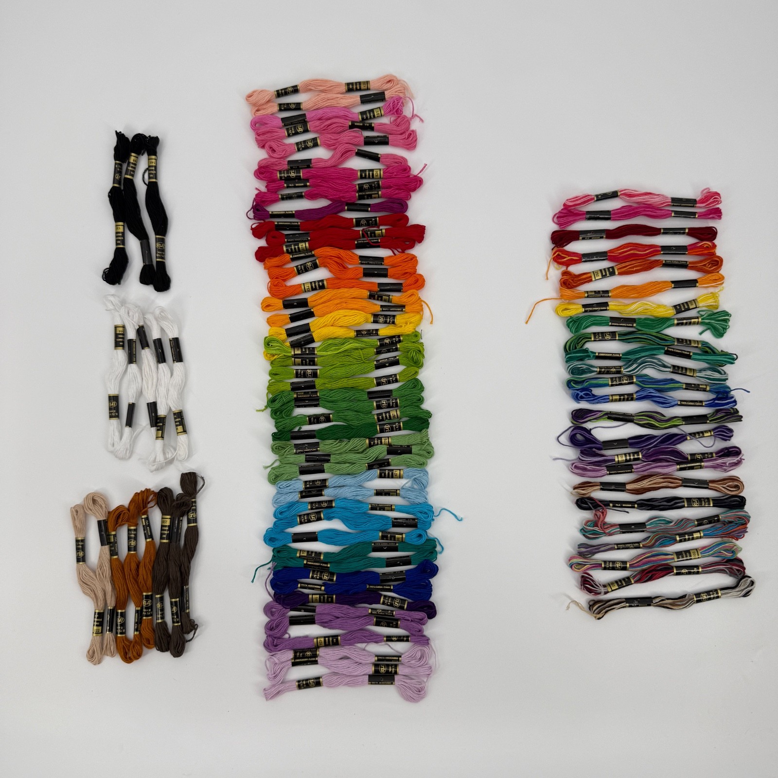 Iris Embroidery Floss Lot Variegated Solid 6 Strand Cotton Thread & Storage Case