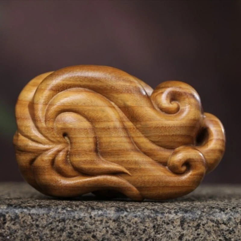 Natural Green Sandalwood Solid Wood Carving Handlebars Creative Stationery