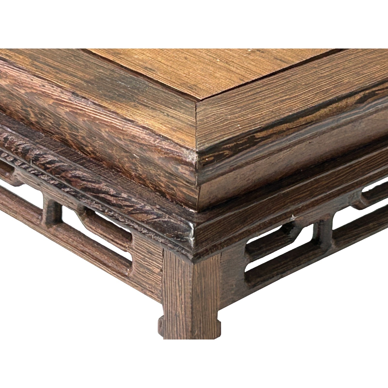 4.75″ Light Brown Feather Pattern Square Wood Display Stand Riser ws4217