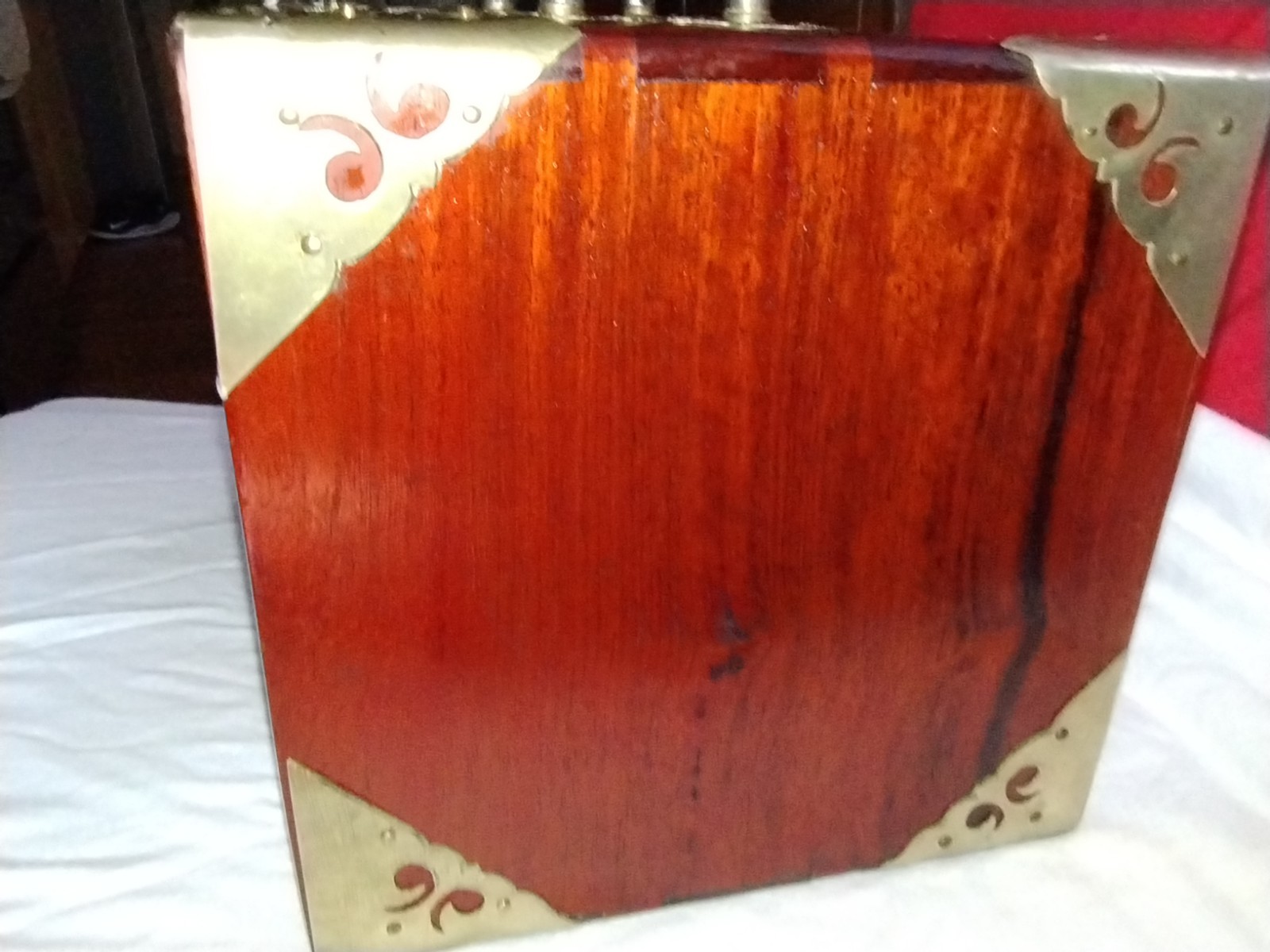RARE (Complete) Antique Chinese Sandlewood Mahjongg Set With Brass Accents
