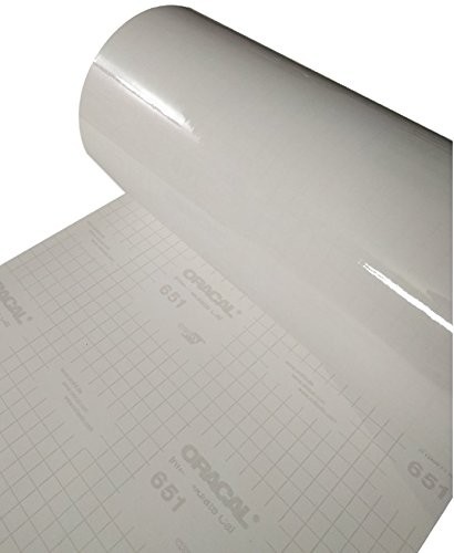 12 Inch x 10ft 651 Clear Transparent Glossy Permanent Adhesive Vinyl Roll