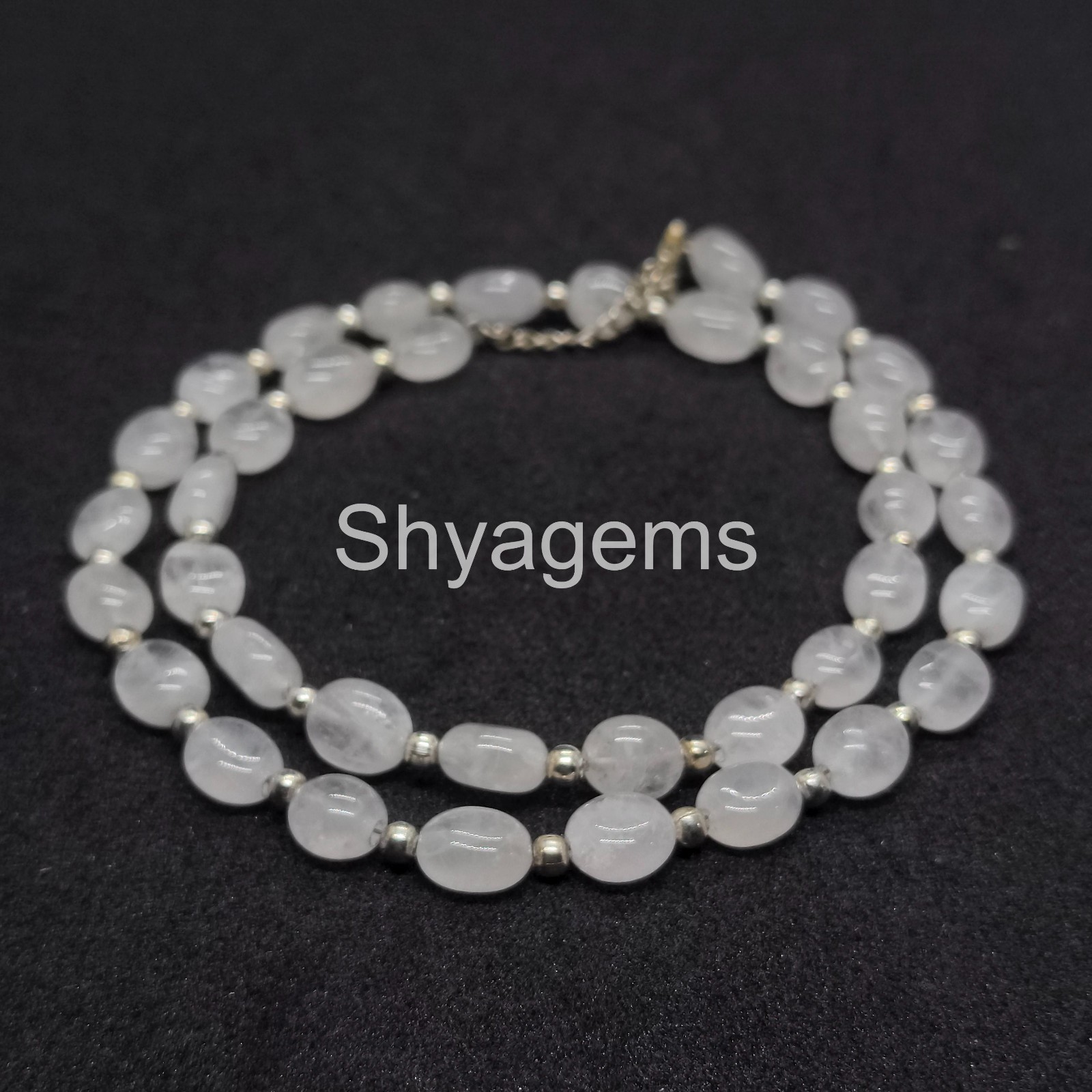 Natural Rose Quartz Nugget Necklace, Pink Rose Quartz Beads, Gemstone Jewelry