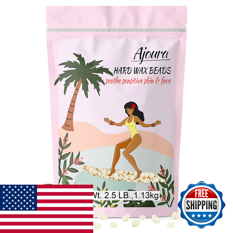 Ajoura 2.5 Lb Wax Beads For Hair Removal – Premium Hard Wax For Coarse Hair