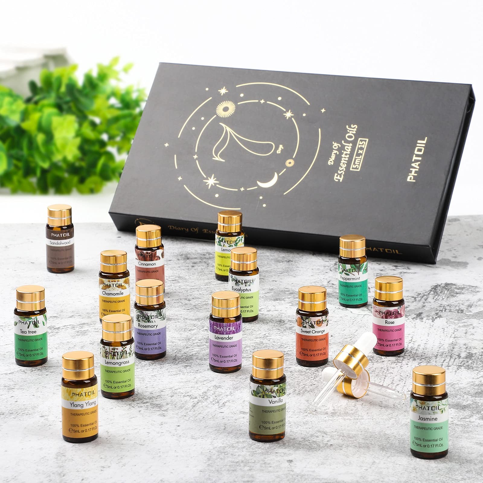 15PCS Pure Essential Oils Gift Set for Diffuser Aromatherapy Soap Candle Making