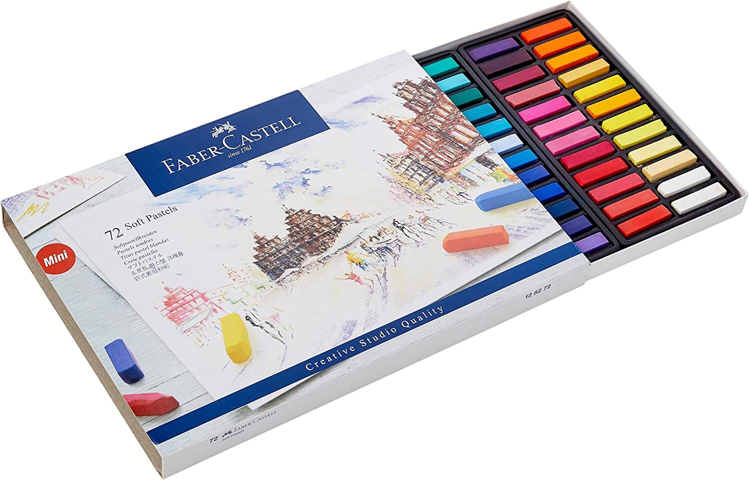 Faber Castel Soft Pastel 70 colors, 72 set paper box 128272 [Japan Genuine]