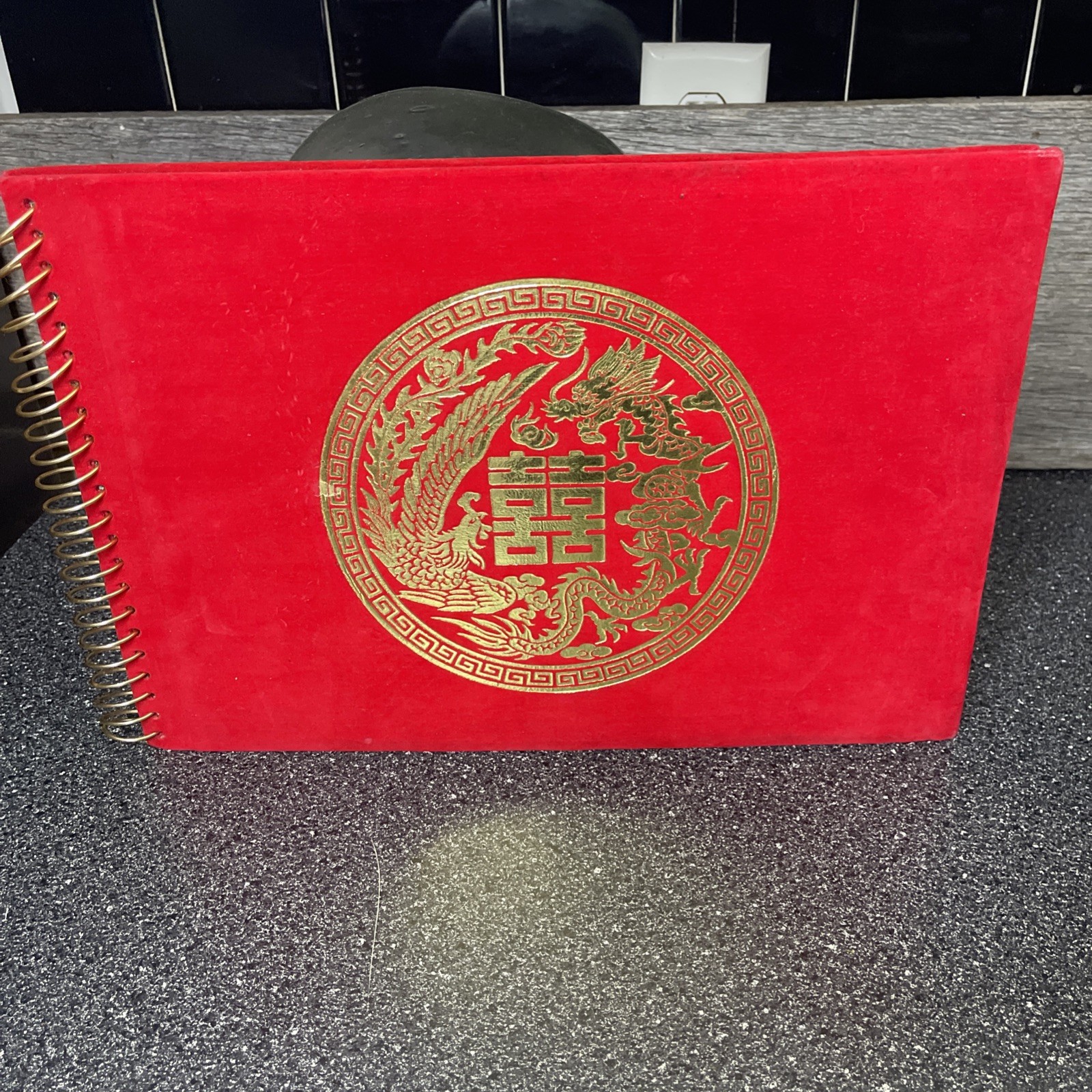 RARE 1980s Chinese Photo Album Red New Old Stock Unused