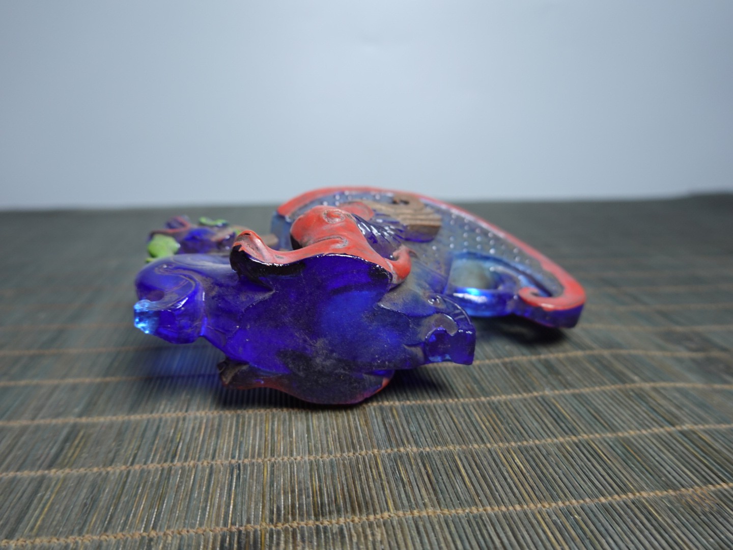 5.5″ Collect Old China Coloured Glaze Painted Dragon-shaped Gong Wine Vessel Cup