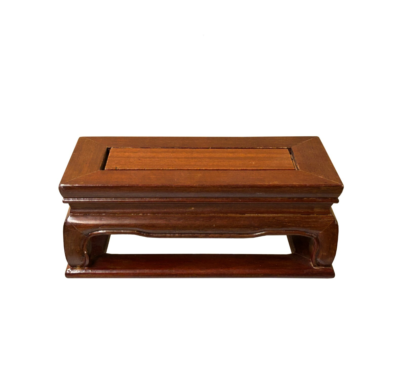 7.5″ Light Brown Rectangular Curve Legs Wood Display Stand Riser st1107
