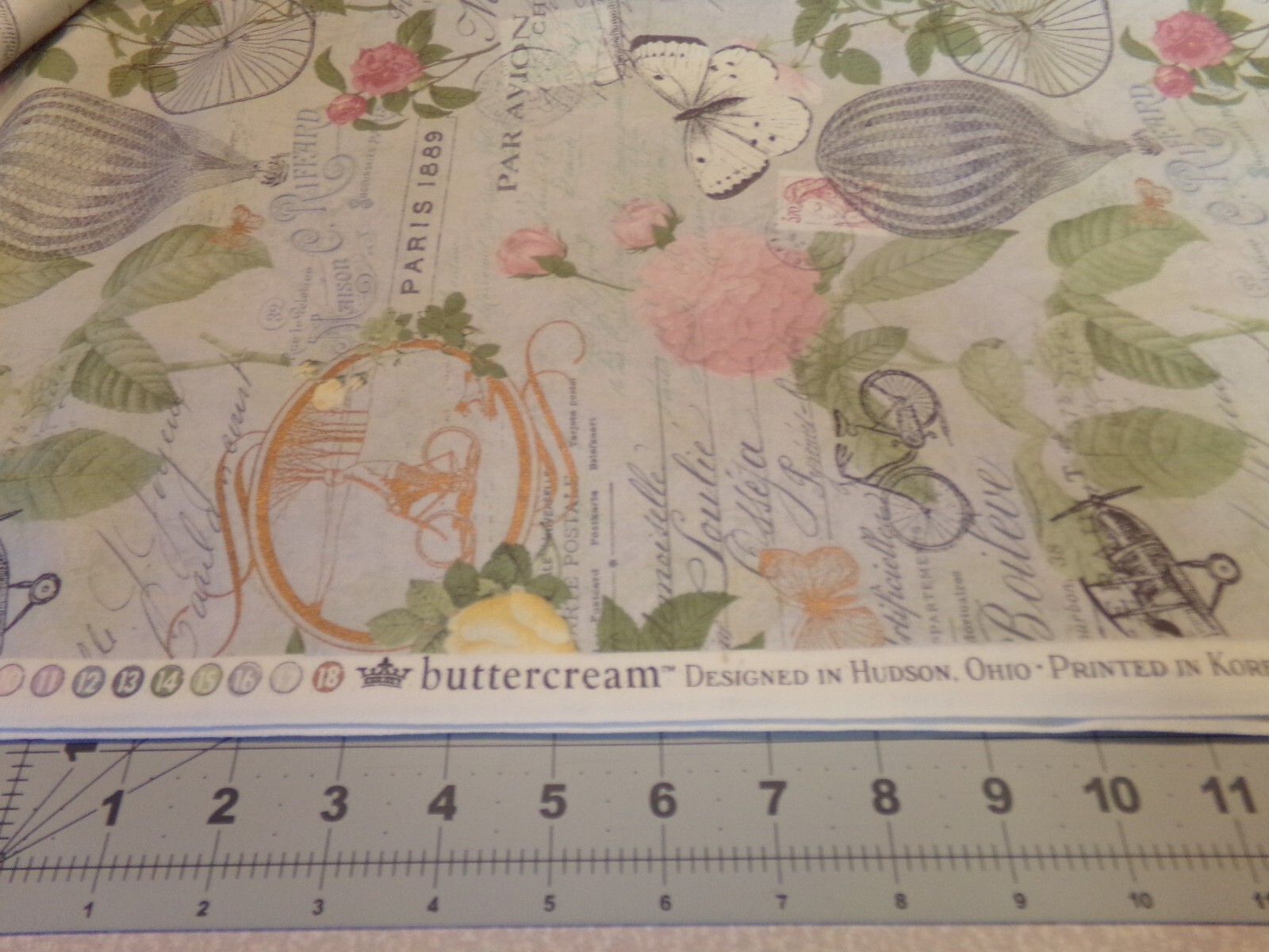 1 Y X 44″ BUTTERCREAM EXCULUSIVELTY PARIS FOR JO-ANN RARE VINTAGE #5952