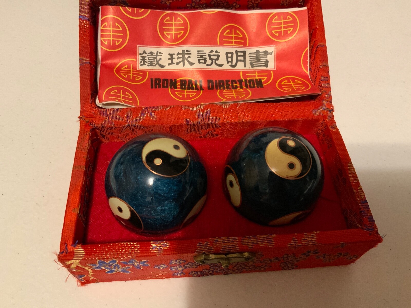 Vintage BAODING IRON BALL DIRECTION – 80’s W/ CASE & INSTRUCTIONS