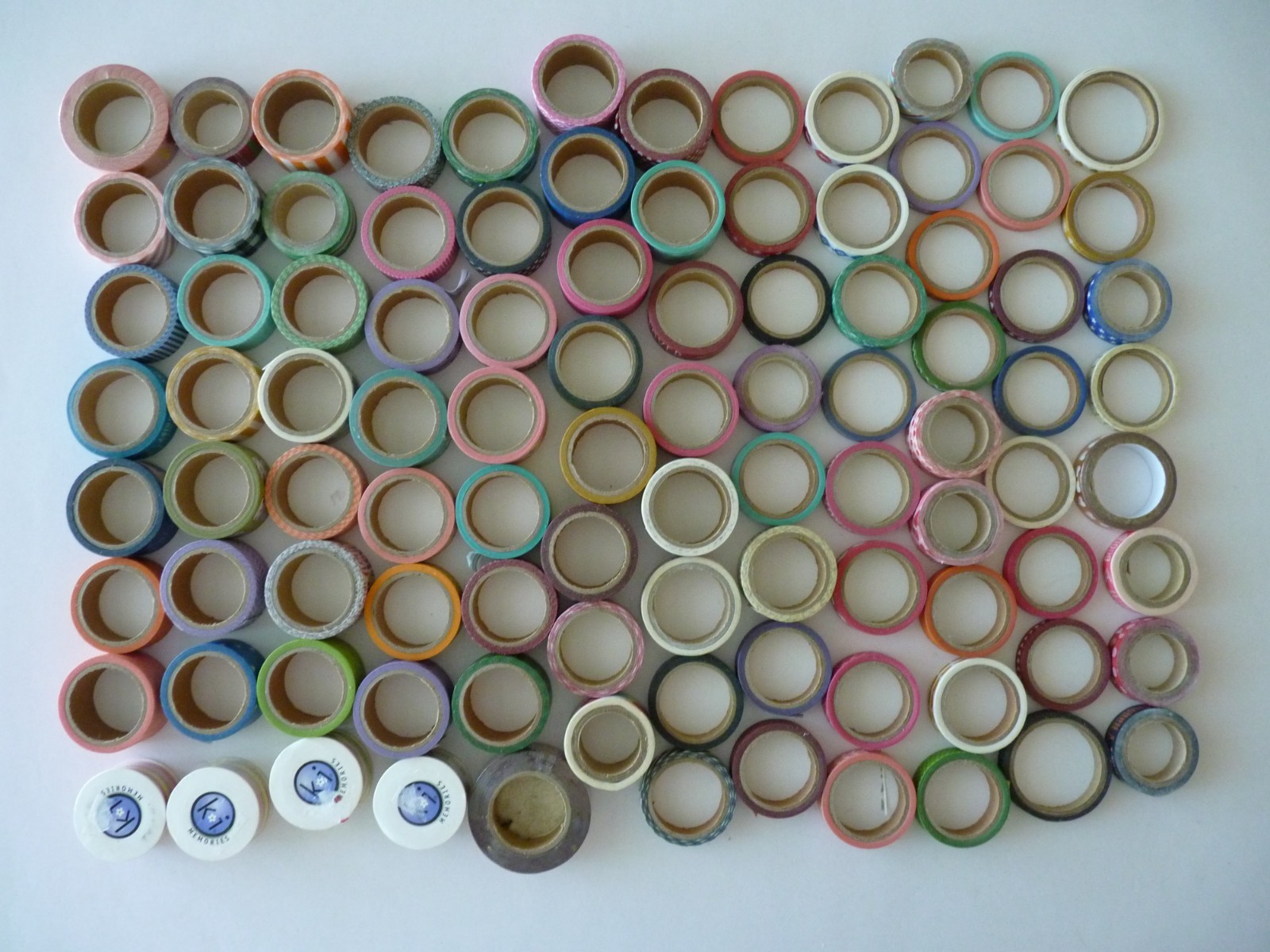 Decorative Craft Tape Lot (97) Rolls – Washi – Various Designs & Widths