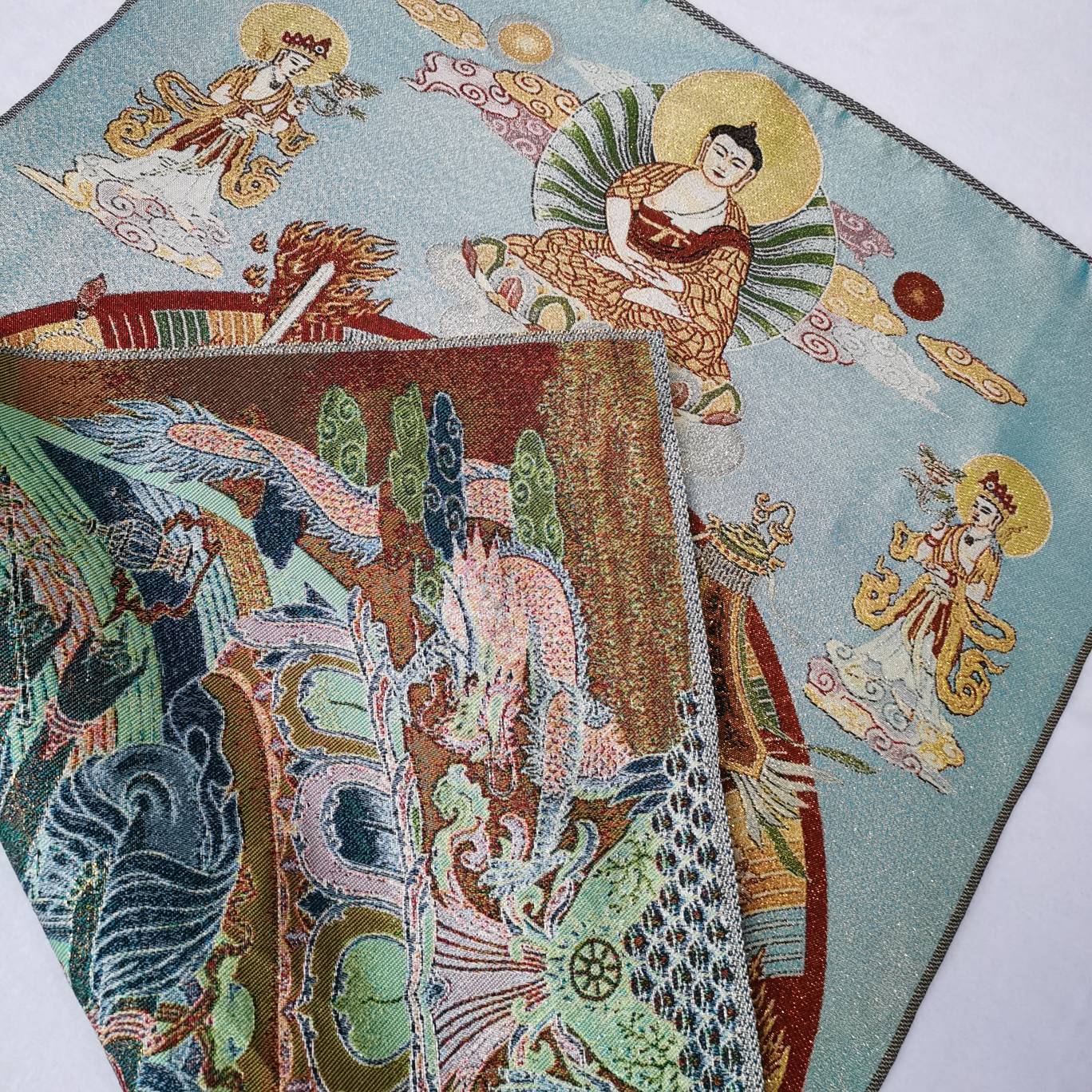 36″ Tibet Tibetan Cloth Silk 1000 Arms Guanyin Kwan-yin Tangka Thangka Mural 14
