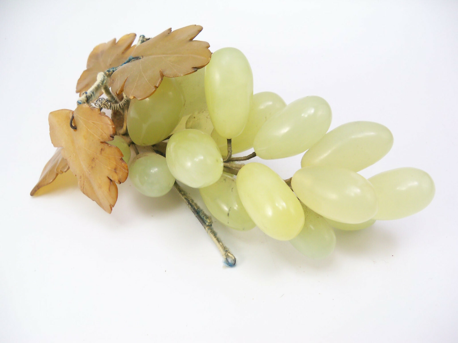 Vintage Chinese Light Green Jade Grapes