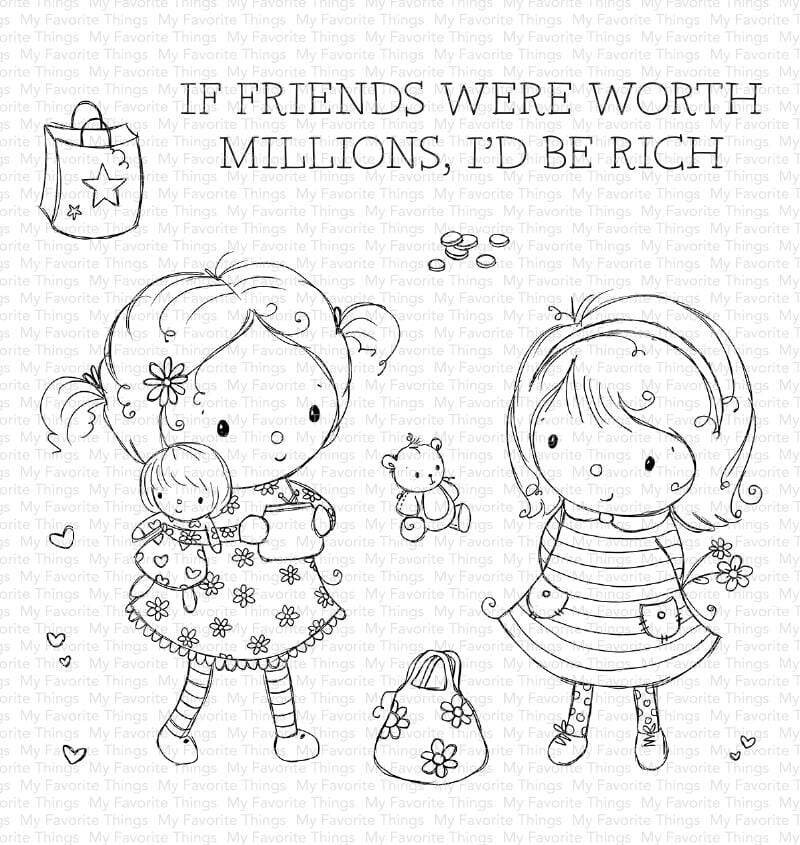 My Favorite Things “Million Dollar Friends” Clear Stamps, NEW