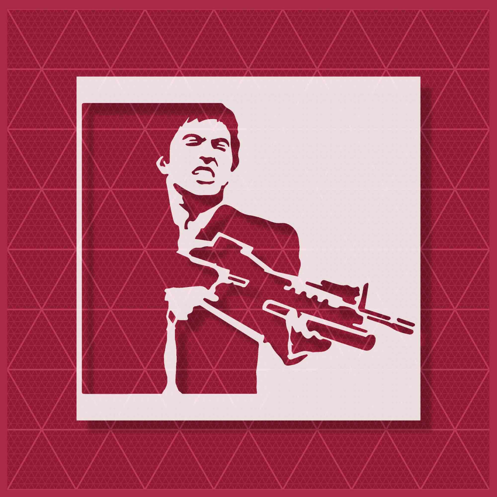 Scarface Tony Montana Stencil – Movie, Gangster, Iconic, Pop Culture Art