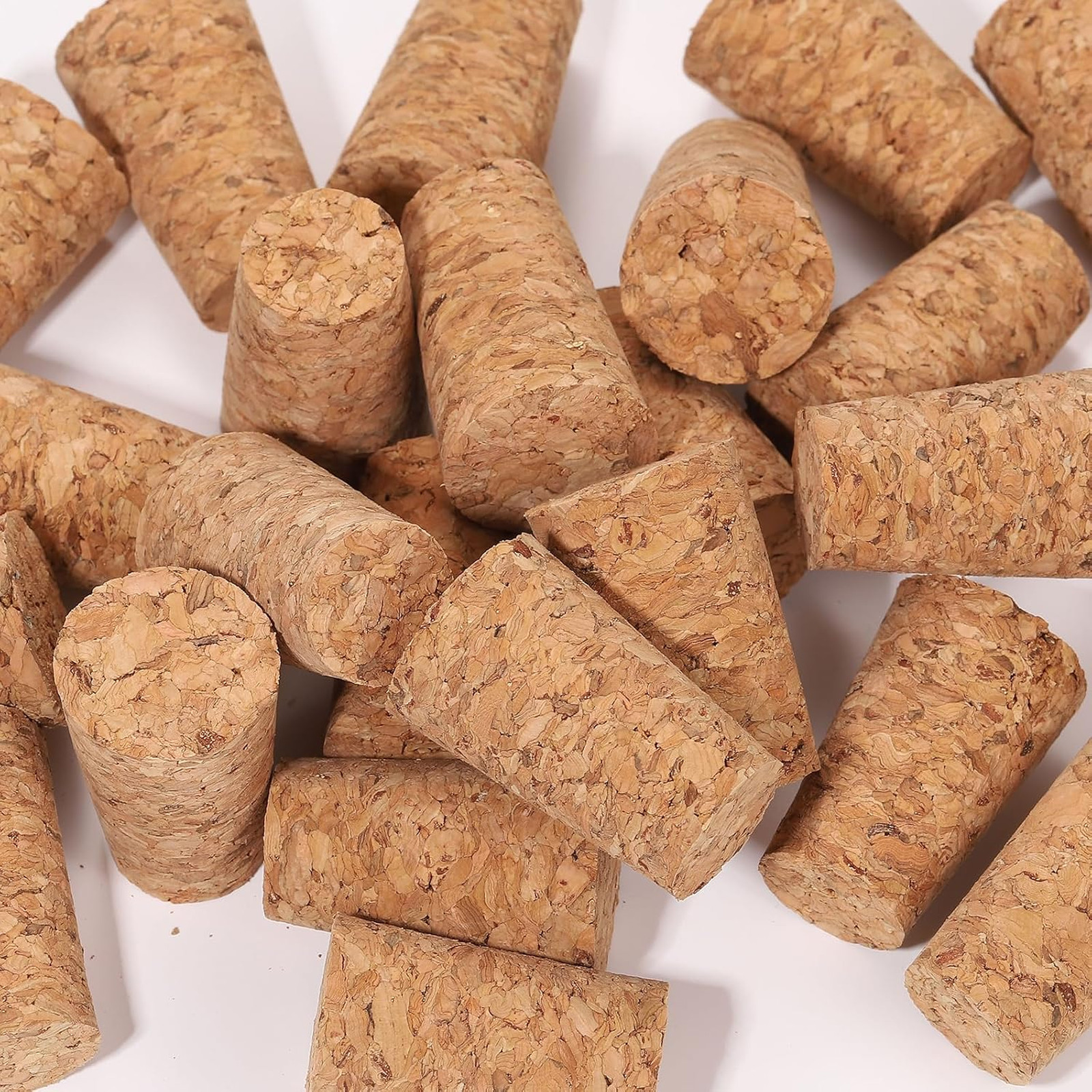 Natural Soft Wood Corks 25 Pack Tapered Wine Bottle Stopper for Craft DIY