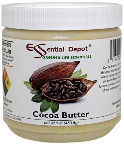 Essential Depot Cocoa Butter – Raw – Unrefined – 100% Pure – Natural Cocoa Scent