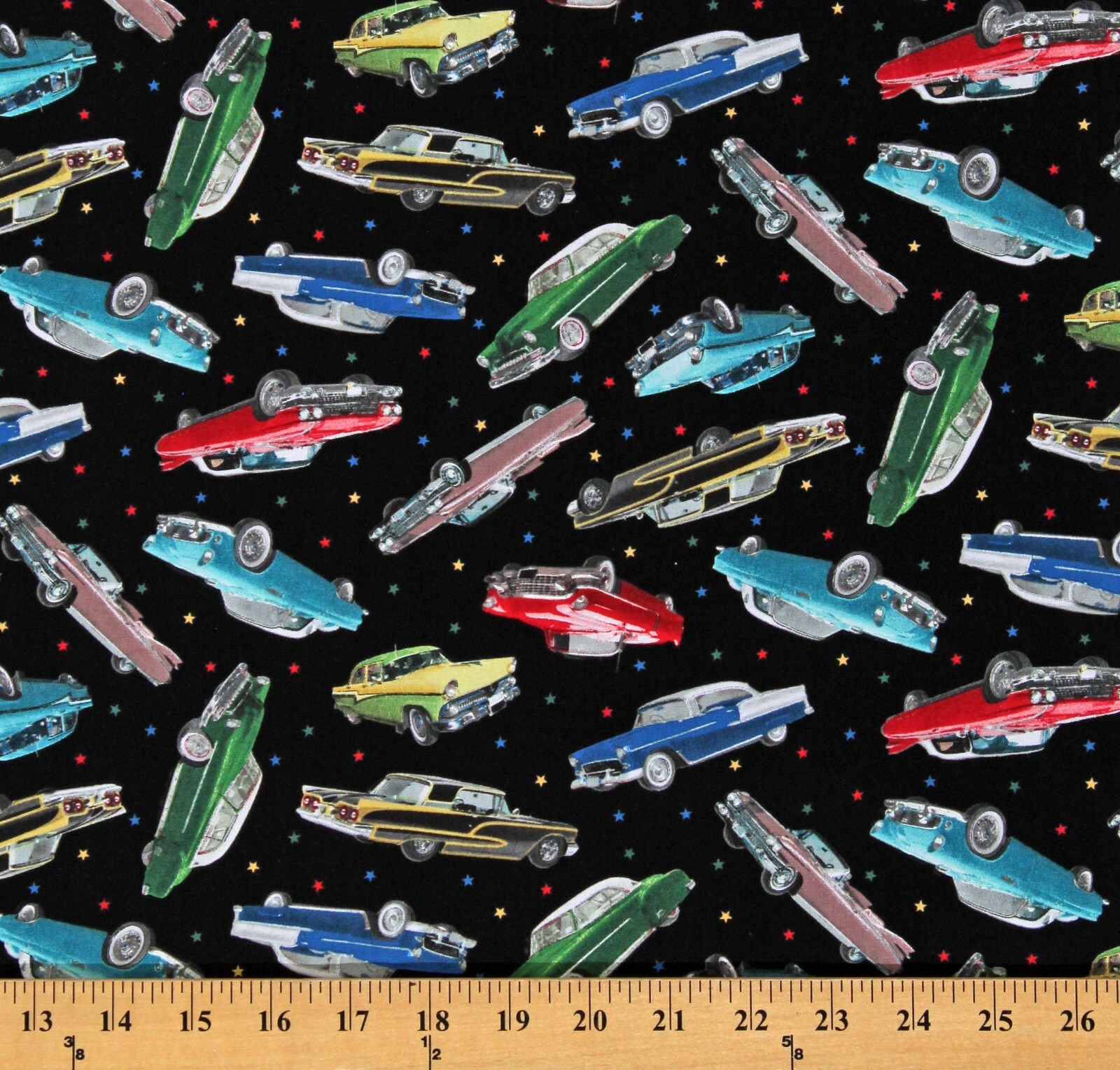 Cotton Classic Cars Automobiles Transportation Fabric Print by the Yard D576.58
