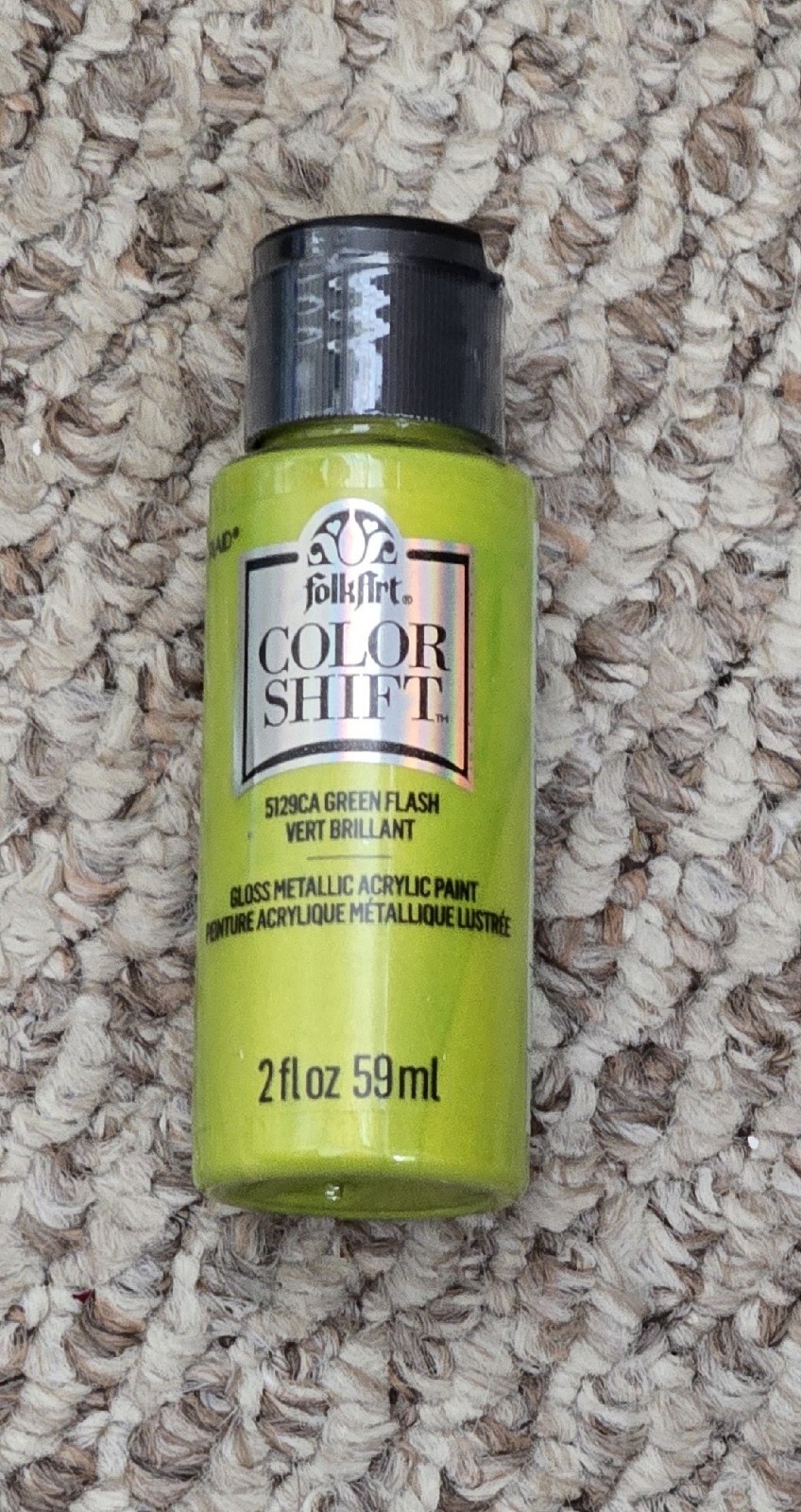 ONE (1) BOTTLE COLOR SHIFT ACRYLIC PAINT – GREEN CHANGES TO GOLD – 2FL.OZ./59ml