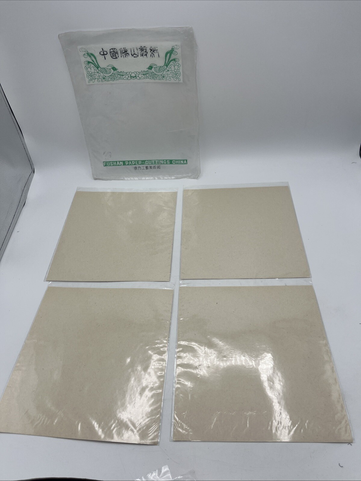 Vintage FUSHAN Paper Cutting ELOWERA LANTERNS with Original Folder New Old Stock