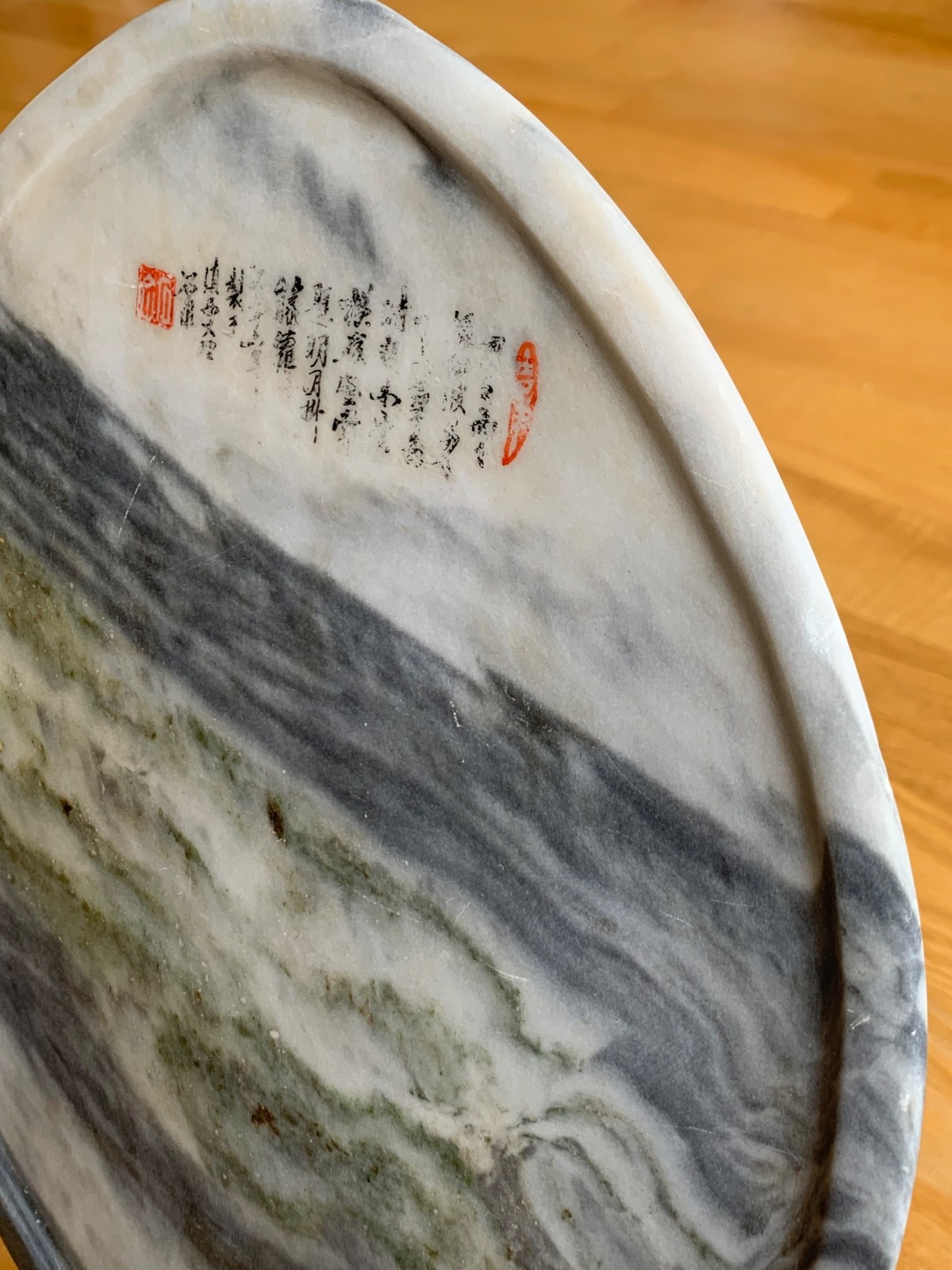 Dali Dream Stone Chinese Natural Marble Dream Stone Tea tray Vintage hand made