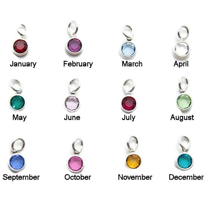 12 Crystal Drop Birthstones All 12 Months 6mm Crystals Jump Rings – MT286YEAR