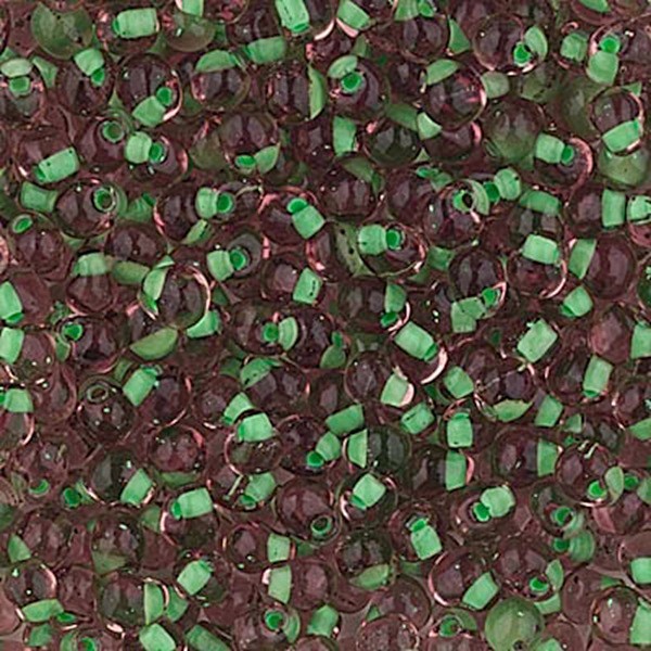 DPF-33, Mint Green Lined Smoky Amethyst, 10g, 3.4mm drop/fringe beads, (db-114)