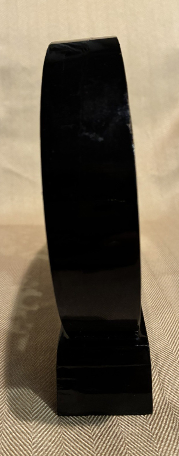 Chinese Hand Carved Cork Enclosed Diorama Art Sculpture, Black Lacquer frame