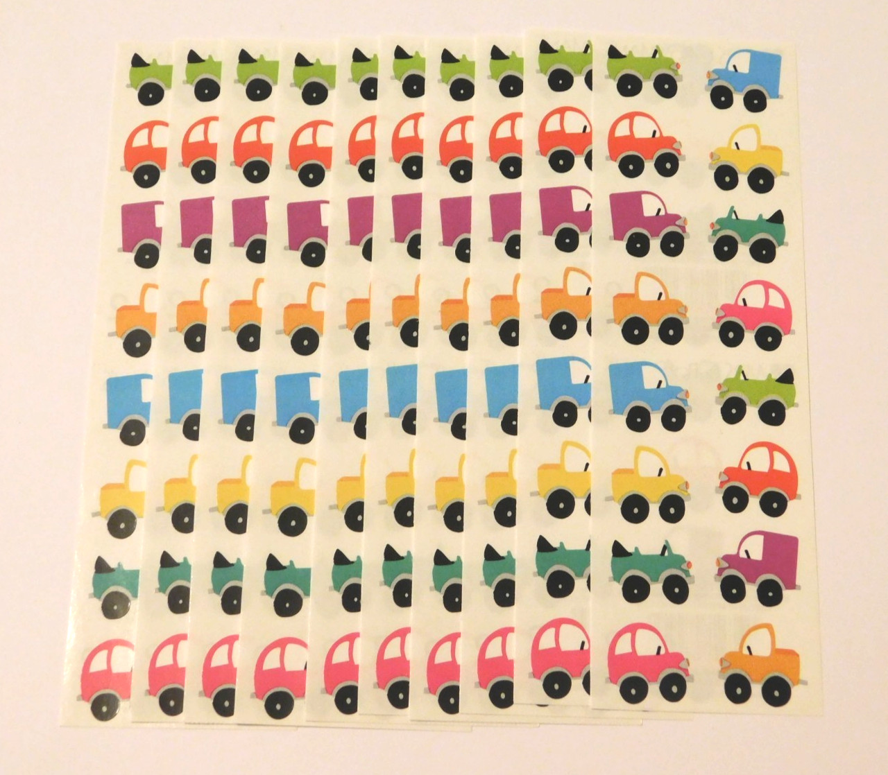 Mrs. Grossman’s Stickers Lot of 10 Strips ~Chubby Cars~ 2008 CUTE!