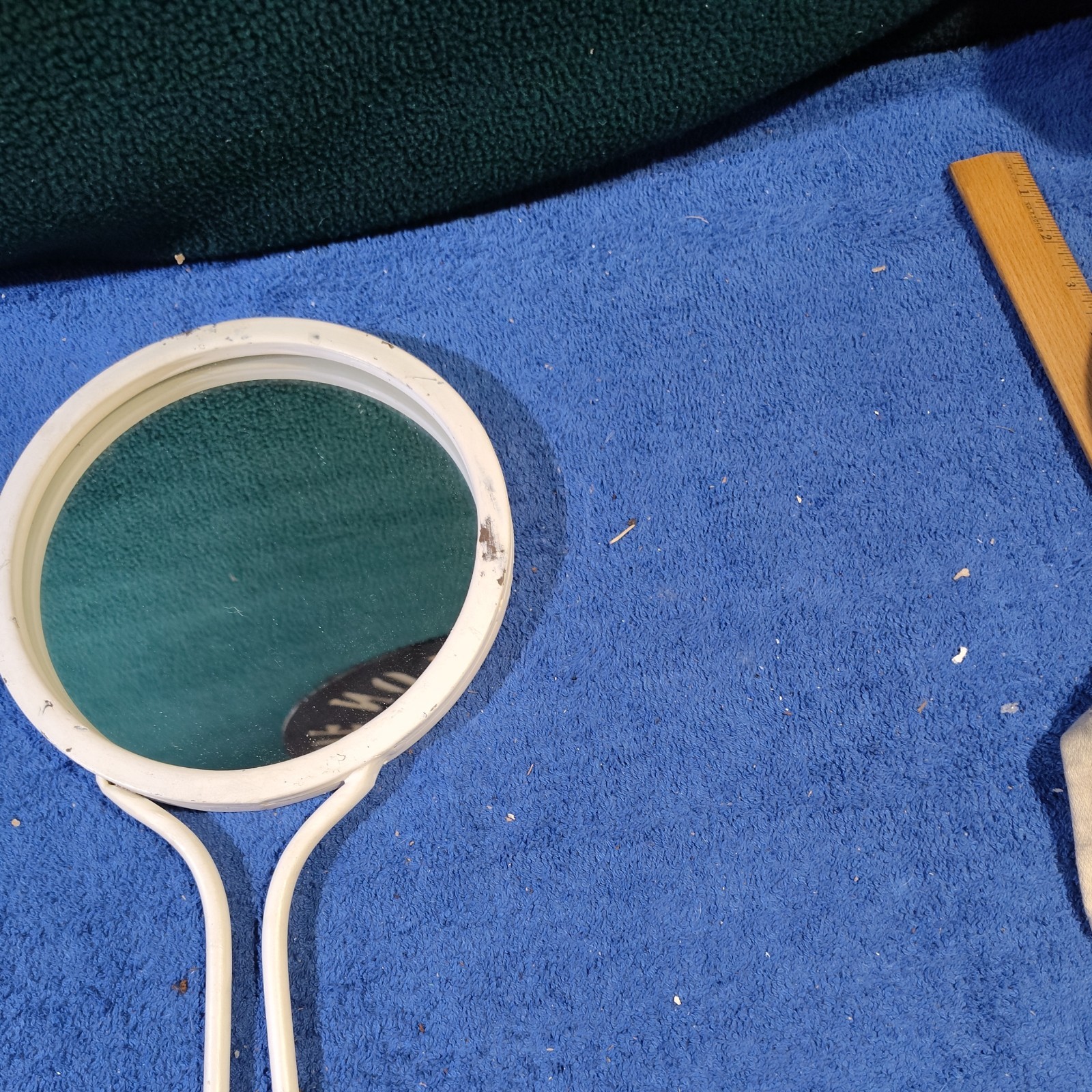 Vintage Antique AsianHand Mirror 8 inch (can hang on wall)
