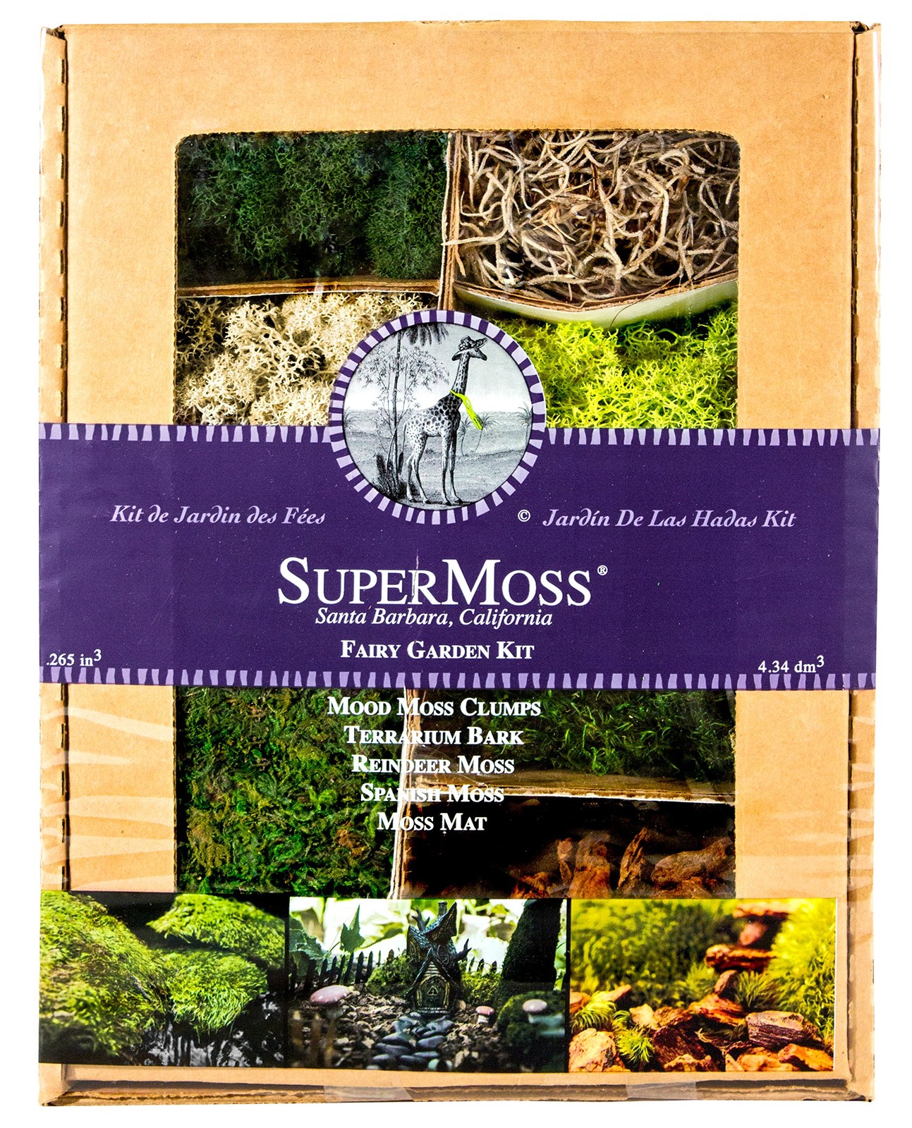 (50310) Fairy Garden Kit, Mixed Mosses, 4 oz., Multicolor