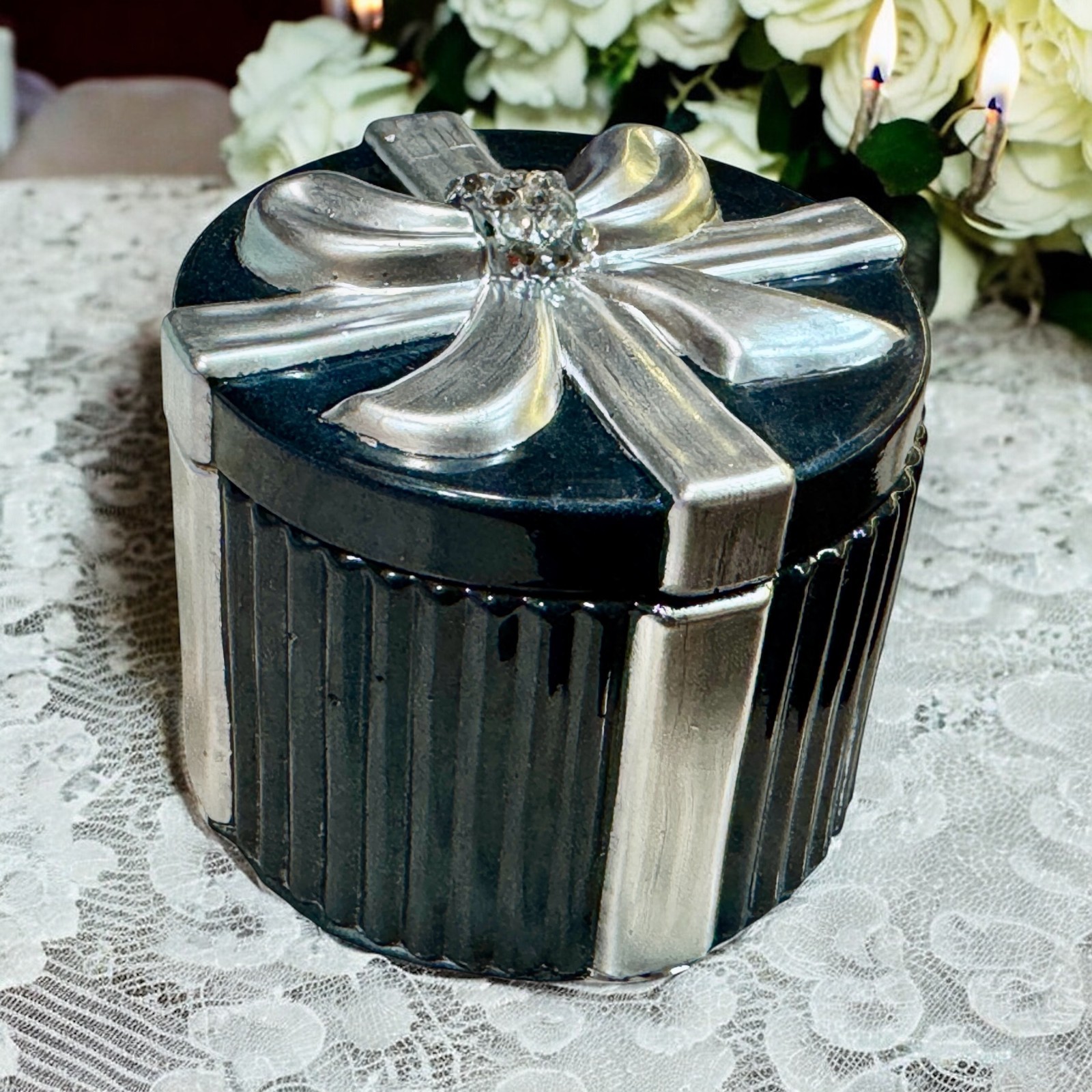Handmade Bow Present Jar Mold For Resin
